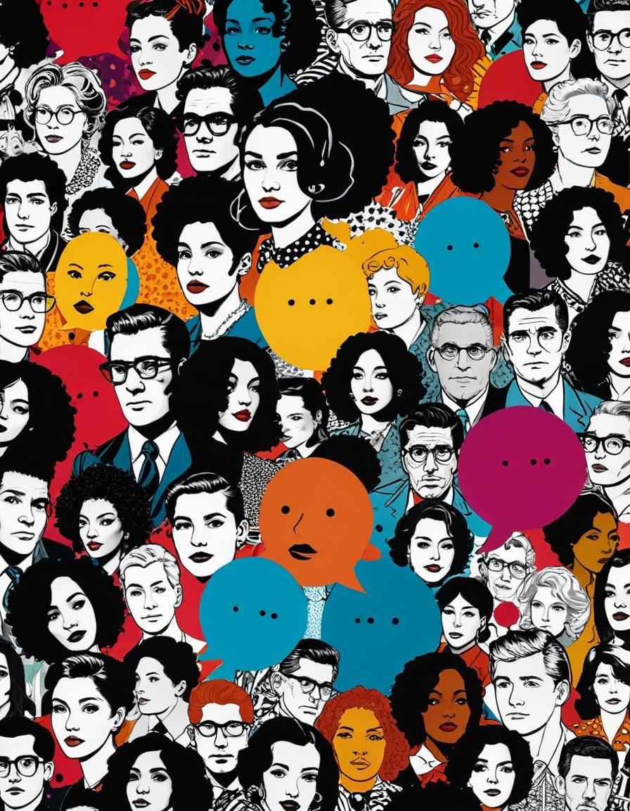 A visually striking collage representing the evolution of adult themes in media, featuring a split image of a vintage X-rated film reel transitioning into modern mainstream entertainment elements like streaming icons and graphic novels. Include symbols of societal acceptance, like diverse faces and colorful speech bubbles, against a backdrop of changing societal norms. Captivate with bold colors and a dynamic composition. super-realistic. vibrant colors. contemporary style.